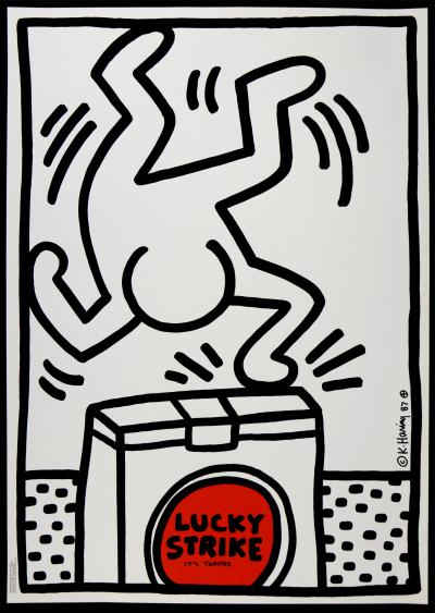 Keith HARING (d’après) - Lucky Strike  1987 - Grande sérigraphie 2