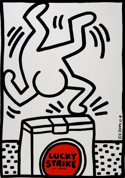 Keith HARING (d’après) - Lucky Strike  1987 - Grande sérigraphie 2