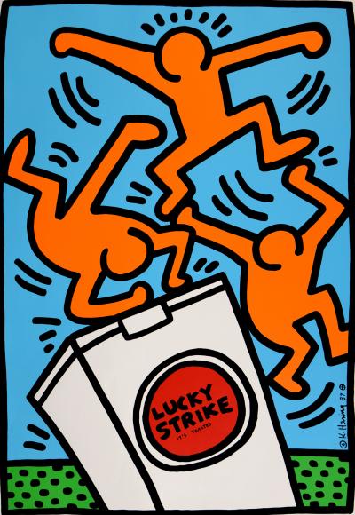 Keith HARING - Lucky Strike (#C), 1987 - Very large silkscreen 2