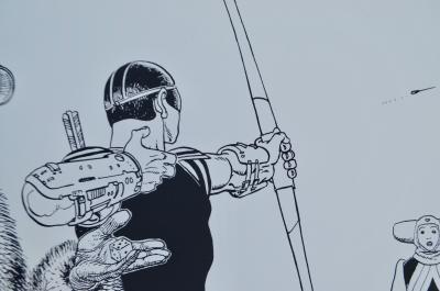 Moebius - Major fatal - 1989 - Serigrafia in bianco e nero 2