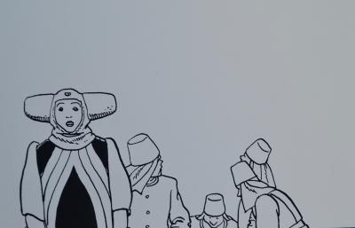 Moebius - Major fatal - 1989 - Serigrafia in bianco e nero 2