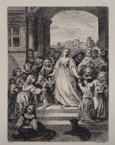 Narcisse DIAZ de la PENA : La fée aux joujoux - Gravure, Signée #Durand Ruel - 1873 2