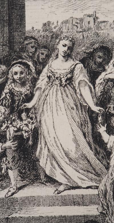 Narcisse DIAZ de la PENA : La fée aux joujoux - Gravure, Signée #Durand Ruel - 1873 2