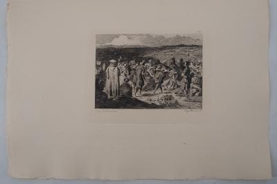 Eugène DELACROIX (D’après) : Orientalisme : Musiciens Arabes - Gravure, Signée #Durand Ruel 2
