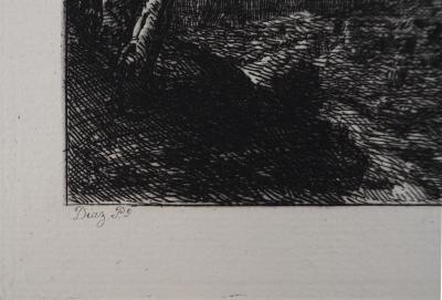 Narcisse DIAZ de la PENA - Forêt de Fontainebleau - Gravure, Signée #Durand Ruel - 1873 2
