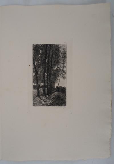 Jean François MILLET (d’après) - Repos sous les arbres,1873 - Gravure, signée 2