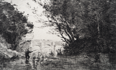 JB Camille COROT (d’après) - Bords de rivière, 1873 - Gravure 2