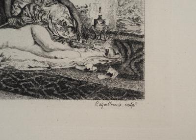Georges Michel (d’après) - Femme au perroquet - Gravure d’après peinture 2