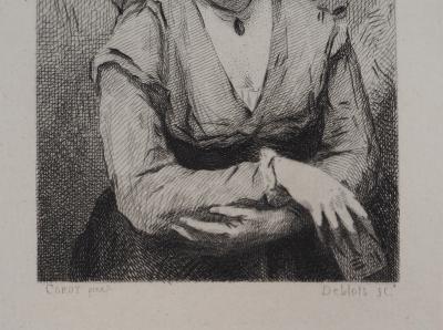 JB Camille COROT (d’après), La bouderie - Gravure, Signée #Durand Ruel - 1873 2