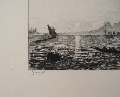 Félix ZIEM (d’après) - Vue de Stamboul - Gravure, #Durand Ruel - 1873 2