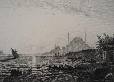 Félix ZIEM (d’après) - Vue de Stamboul - Gravure, #Durand Ruel - 1873 2