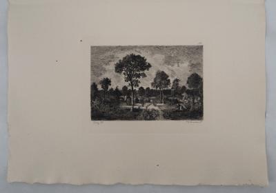 Narcisse DIAZ de la PENA : Champs à Fontainebleau - Gravure, Signée #Durand Ruel - 1873 2