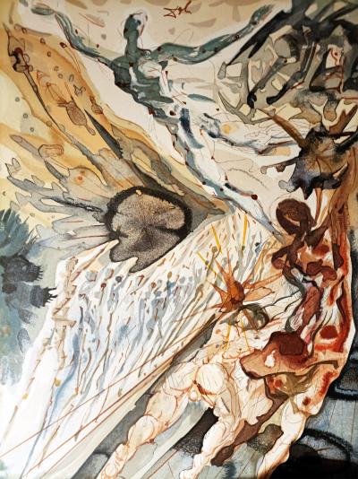 Salvador Dali, Divine Comédie Inferno 26, Gravure sur bois signée 2