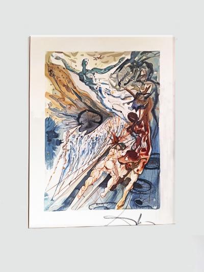 Salvador Dali, Divine Comédie Inferno 26, Gravure sur bois signée 2