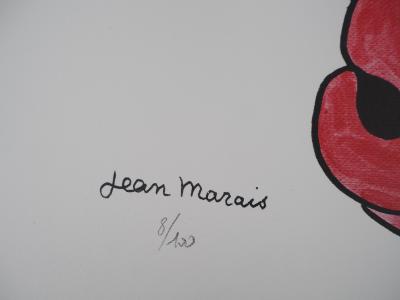 Jean MARAIS - Hommage équestre à Gabin et Ventura - Lithographie signée 2