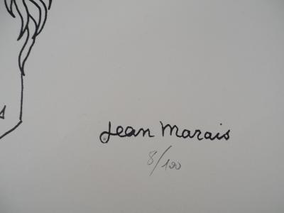 Jean MARAIS - Homme à la poterie (Exposition, galerie à Biarritz) - Lithographie originale signée 2