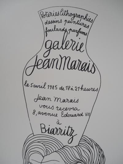 Jean MARAIS - Homme à la poterie (Exposition, galerie à Biarritz) - Lithographie originale signée 2