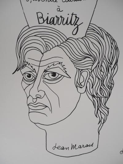 Jean MARAIS - Homme à la poterie (Exposition, galerie à Biarritz) - Lithographie originale signée 2