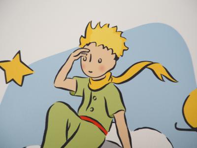 Antoine de Saint-Exupery: The Little Prince observes from his asteroid - Lithograph 2