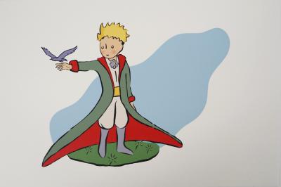 Antoine DE SAINT-EXUPERY : Le Petit Prince et l'oiseau - Lithographie 2