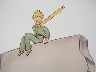 Antoine DE SAINT-EXUPERY : Le Petit Prince et la tentation du serpent - Lithographie 2