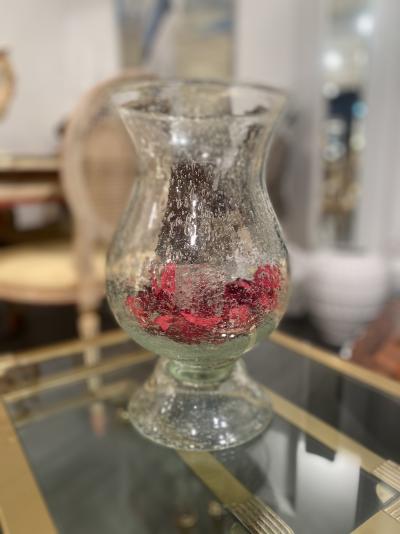 Bougeoir en verre bullé 2