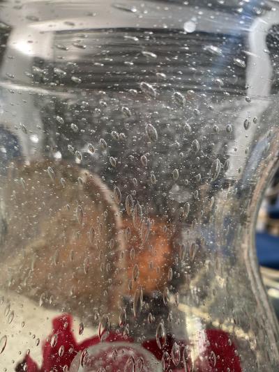Bougeoir en verre bullé 2