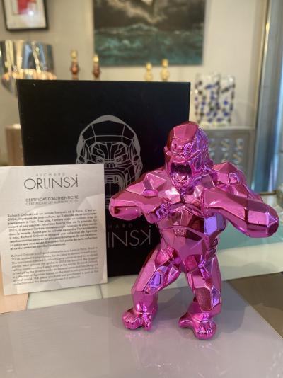 Richard Orlinski Kong Spirit (Rose), circa 2020 2
