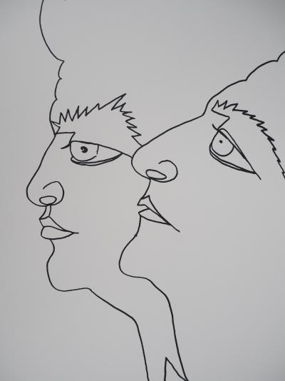 Jean MARAIS - Jean Gabin  et Moi - Lithographie originale signée 2