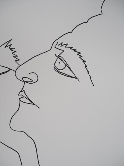 Jean MARAIS - Jean Gabin  et Moi - Lithographie originale signée 2