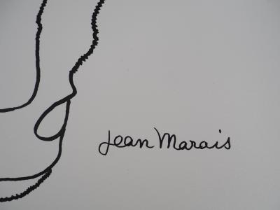 Jean MARAIS - Harpist and his goat - Original signed lithograph 2