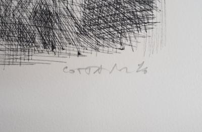 André COTTAVOZ - Foule en liesse, vers 1976 - Lithographie originale, signée 2