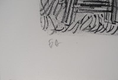 André COTTAVOZ - Cueillette estivale à Vallauris, vers 1976 - Lithographie originale, signée 2