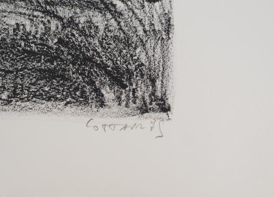 André COTTAVOZ - Femme nue au miroir, vers 1976 - Lithographie originale, signée 2