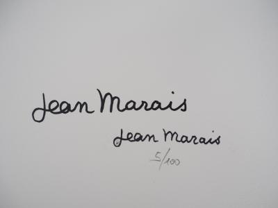 Jean MARAIS - Jean Gabin  et Moi - Lithographie originale signée 2