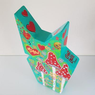 Stephanie Godann - CHAT’MANITE- Technique mixte sur papier mâché 2