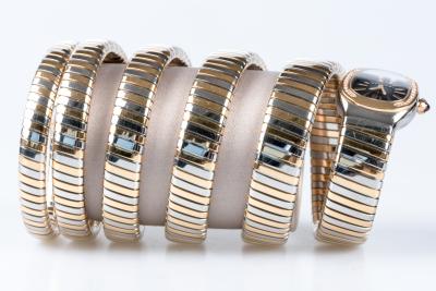 Montre BVLGARI - Serpenti Tubogas avec 5 spirales flexibles en acier inoxidable et or rose 18 carats. 2