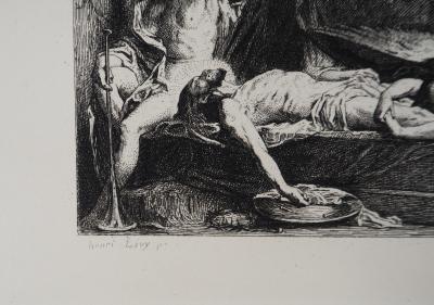 Henri-Léopold LEVY - Jésus dans le tombeau - Gravure, Signée 2