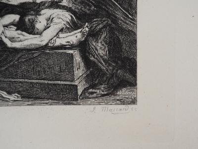 Henri-Léopold LEVY - Jésus dans le tombeau - Gravure, Signée 2