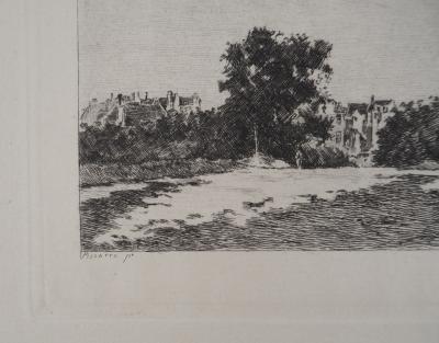 Camille PISSARRO (d’après) - Le vieux Pontoise, 1873 - Gravure 2