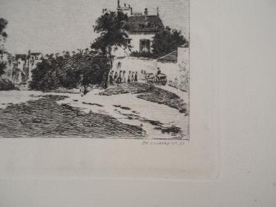 Camille PISSARRO (d’après) - Le vieux Pontoise, 1873 - Gravure 2