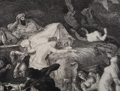 Eugène DELACROIX : La chute de Sardanapale - Gravure, Signée #Durand Ruel - 1873 2