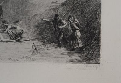 Henri Léopold LEVY : Mazeppa- Gravure, Signée #Durand Ruel - 1873 2