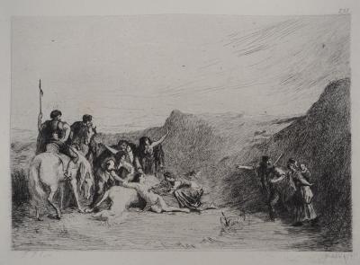 Henri Léopold LEVY : Mazeppa- Gravure, Signée #Durand Ruel - 1873 2