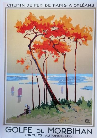 Charles (Hallo) Alo (1884-1969) - Brittany, The Gulf of Morbihan - Poster -  Post War & Modern Art - Plazzart