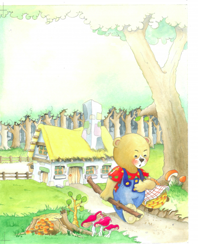 Jean-Paul Leroy - Une journée avec Nounours - Dessin original à l’aquarelle 2