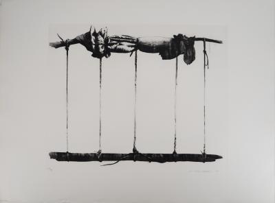 TITUS-CARMEL - La prison d’agrès, 1977 - Pointe sèche originale, signée 2
