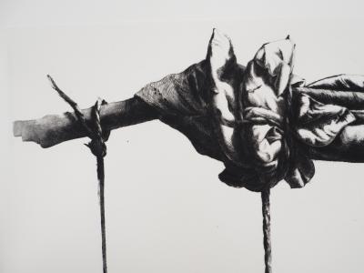 TITUS-CARMEL - La prison d’agrès, 1977 - Pointe sèche originale, signée 2