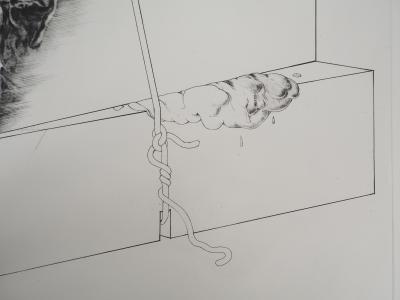 TITUS-CARMEL - The deterioration of the two boxes: contamination, 1971 - Original etching, signed 2
