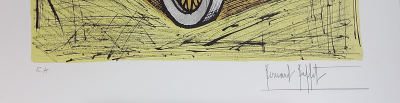 Bernard Buffet - MG Rouge (1985) - Lithographie originale signée au crayon EA 2